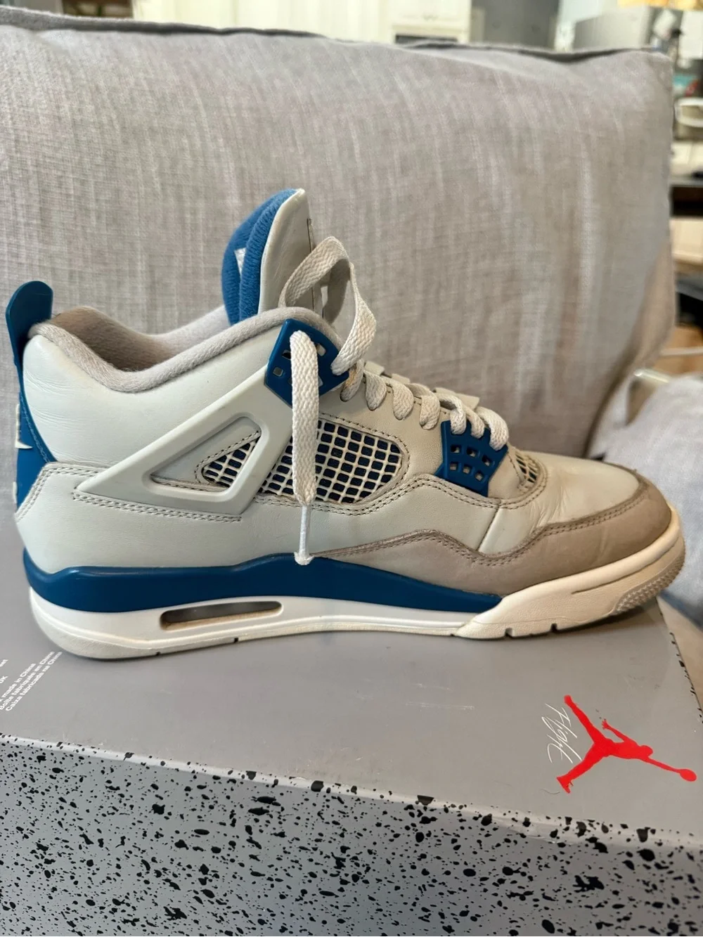 Air Jordan 4 retro military blue.